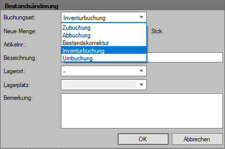 Bestandsänderung